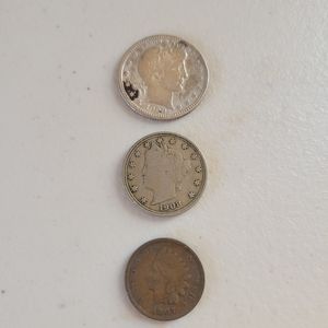 Vintage Coins 1907-1908-1909 - Lot of 3